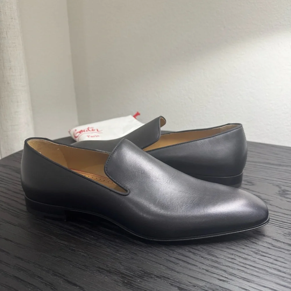 Christian Louboutin Dandelion Loafer Dress Shoe Leather Black 41 - Picture 3 of 8